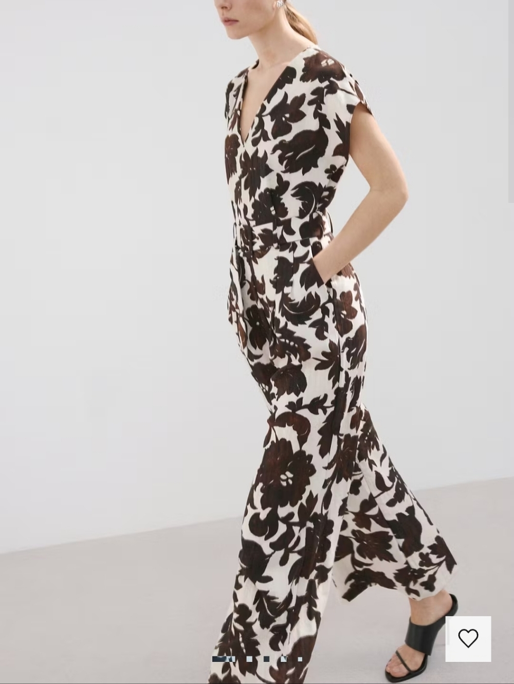 Mango Floral print Jumpsuit with Belt